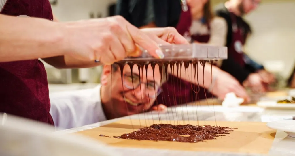 Atelier chocolat autour du chocolat fondu
